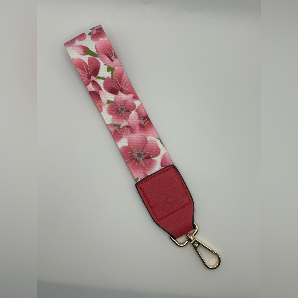 Floral Pink Keychain Strap